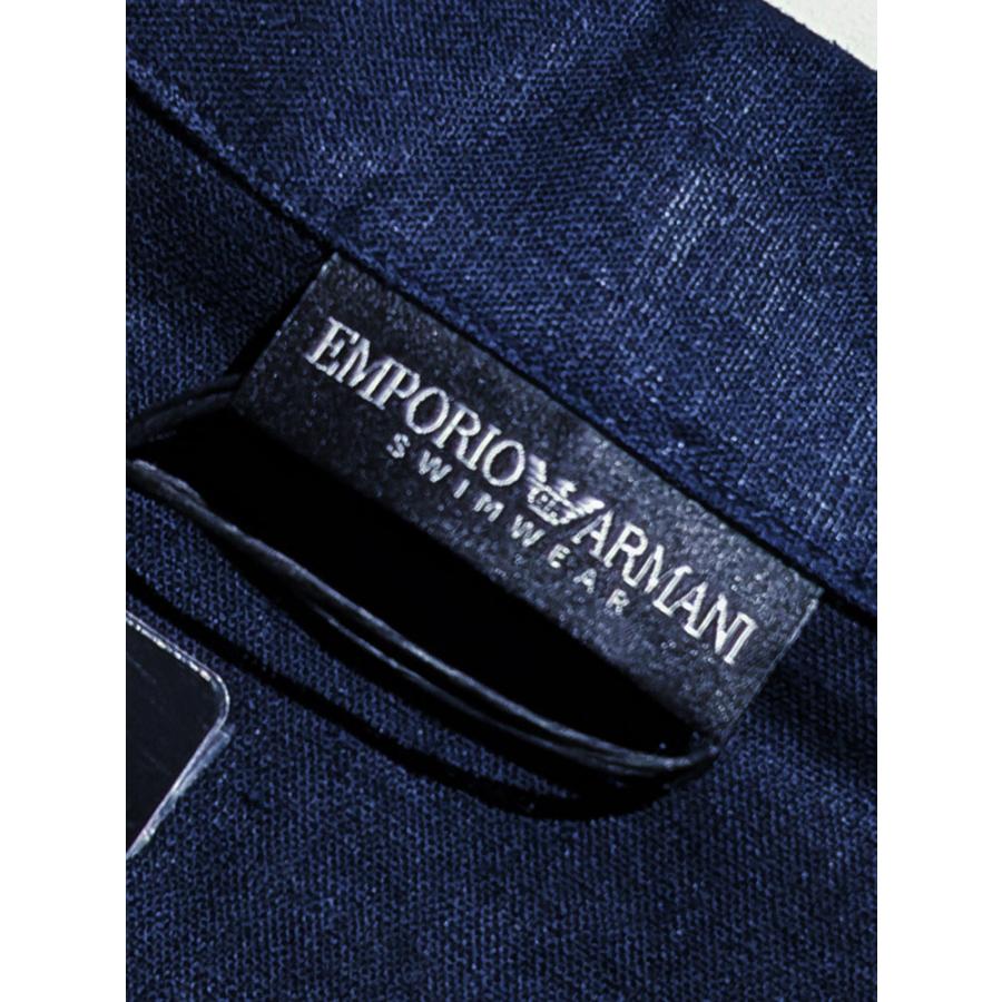 EMPORIO ARMANI/半袖コットンノーカラージップジャケット/XS～S EMPORIO ARMANI - EMPORIO ARMANI/半袖コットンノーカラージップ