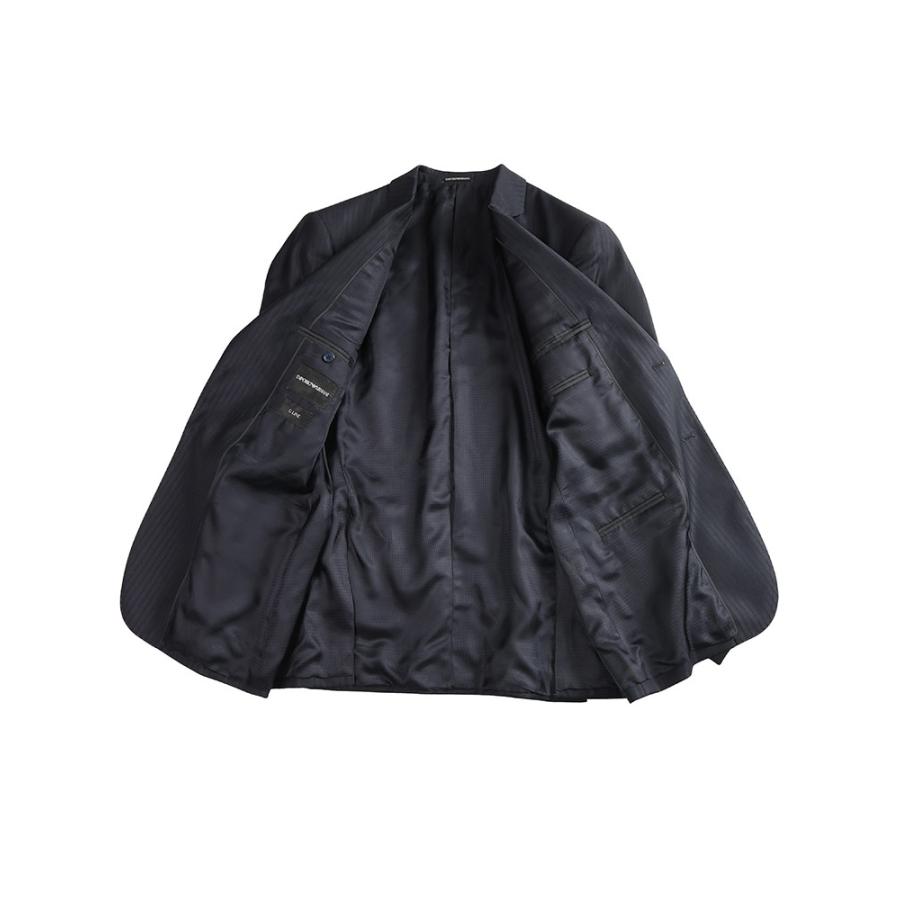 新品 ARMANI アルマーニコレツィオーニ 44 スーツ 黒シャドウストライプ EMPORIO ARMANI (エンポリオアルマーニ) シャドーストライプ シングル