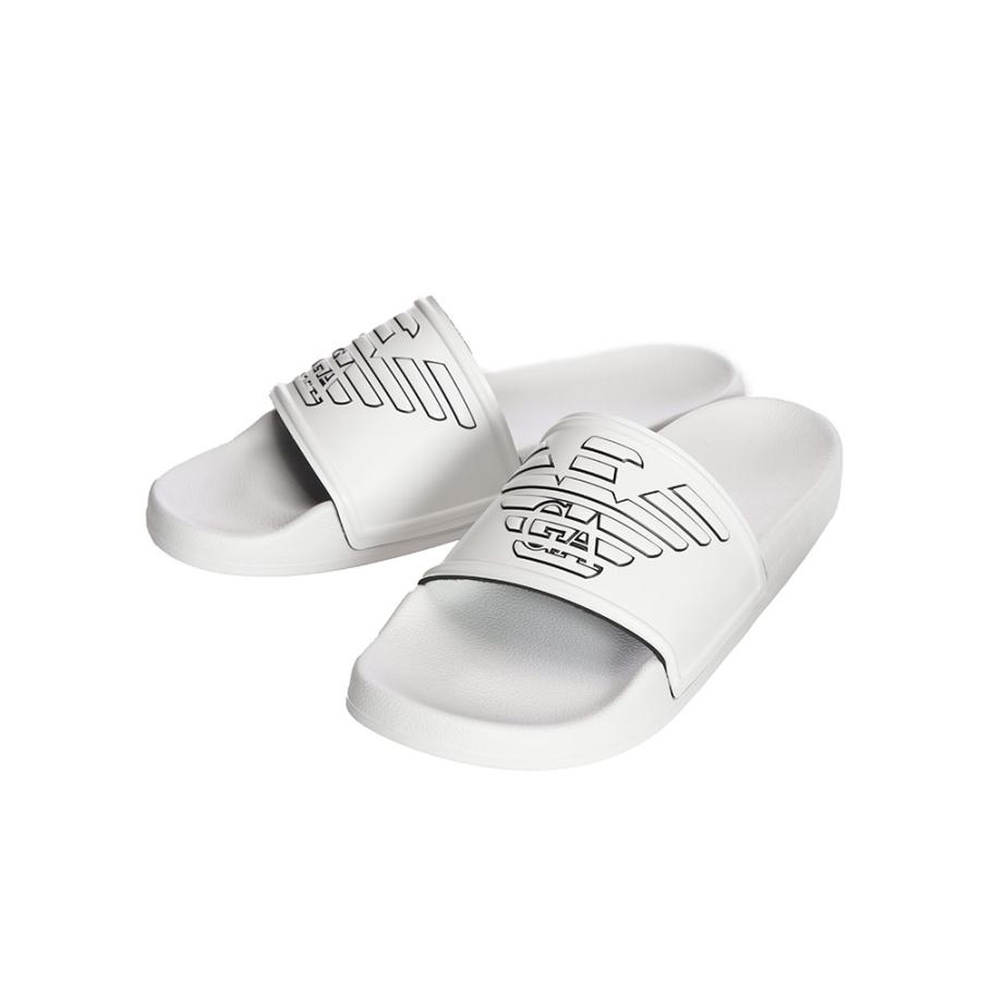 専用　エンポリオ アルマーニ ロゴ サンダル 41 ホワイト EMPORIO ARMANI エンポリオアルマーニ ビーチサンダル スライド