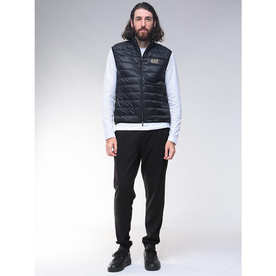 EMPORIO ARMANI EA7・アルマーニ・ダウンベスト・メンズM・黒 EMPORIO ARMANI エンポリオ アルマーニ EA7 ダウン ダウンベスト