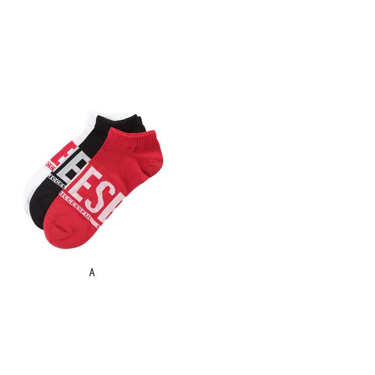 DIESEL（ディーゼル） メンズ スニーカーソックス 3足セット
