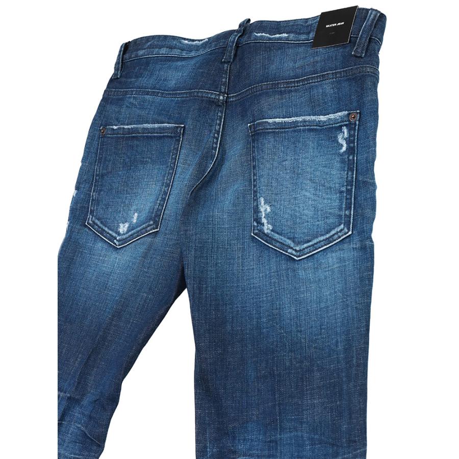 ディースクエアード メンズ  DSQUARED2 ダメージ ストレッチデニムパンツ ジーンズ  SKATER D2LB1721D30010の画像