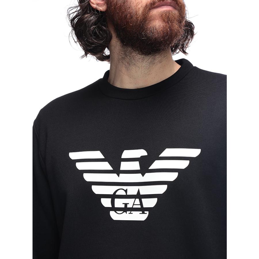 【美品】　EMPORIO ARMANI トレーナー　イーグルロゴ　XL ブラック EMPORIO ARMANI エンポリオアルマーニ メンズ イーグルロゴ クルー