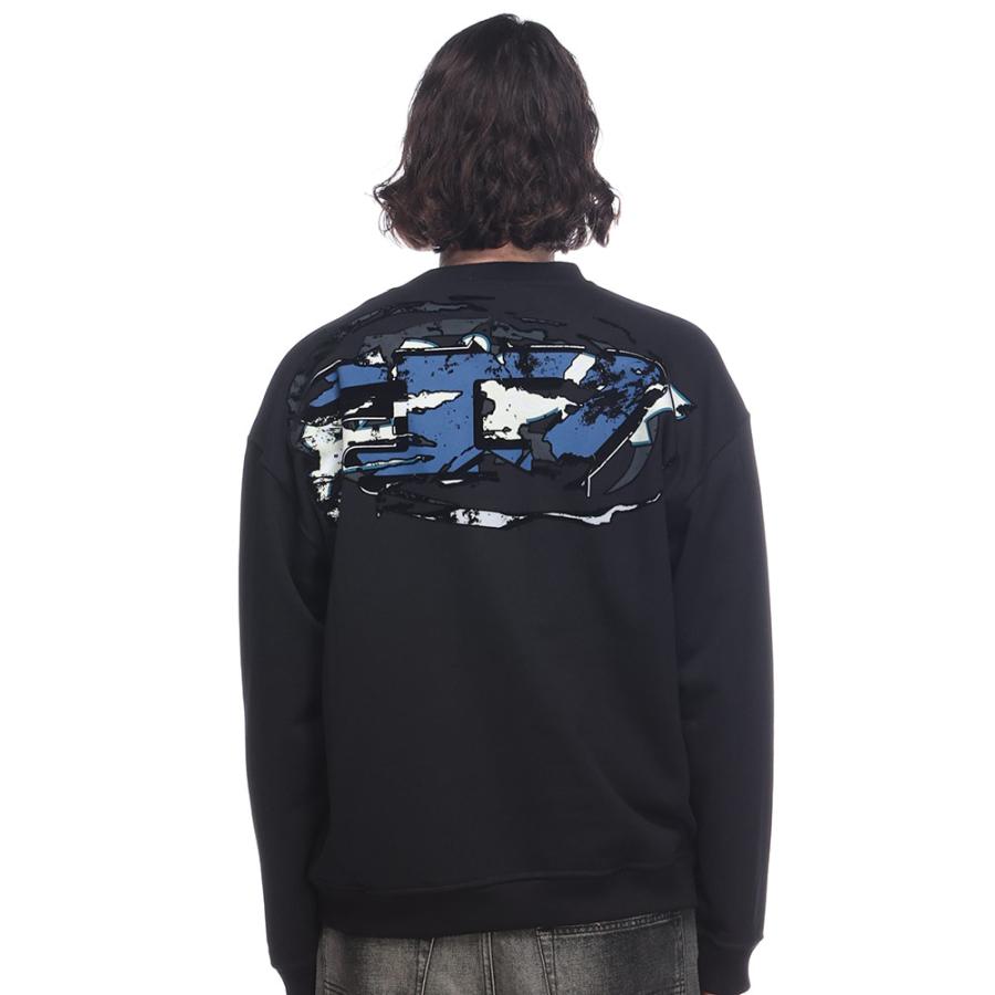 DIESEL（ディーゼル） メンズ バックデザイン クルーネック スウェット