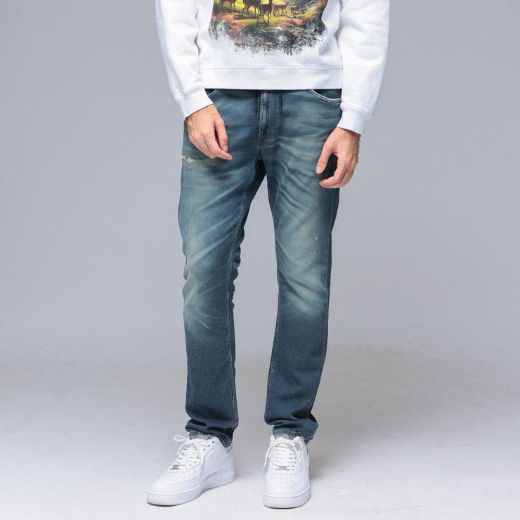 DIESEL（ディーゼル） メンズ ストレッチ ダメージ加工 ジップフライ