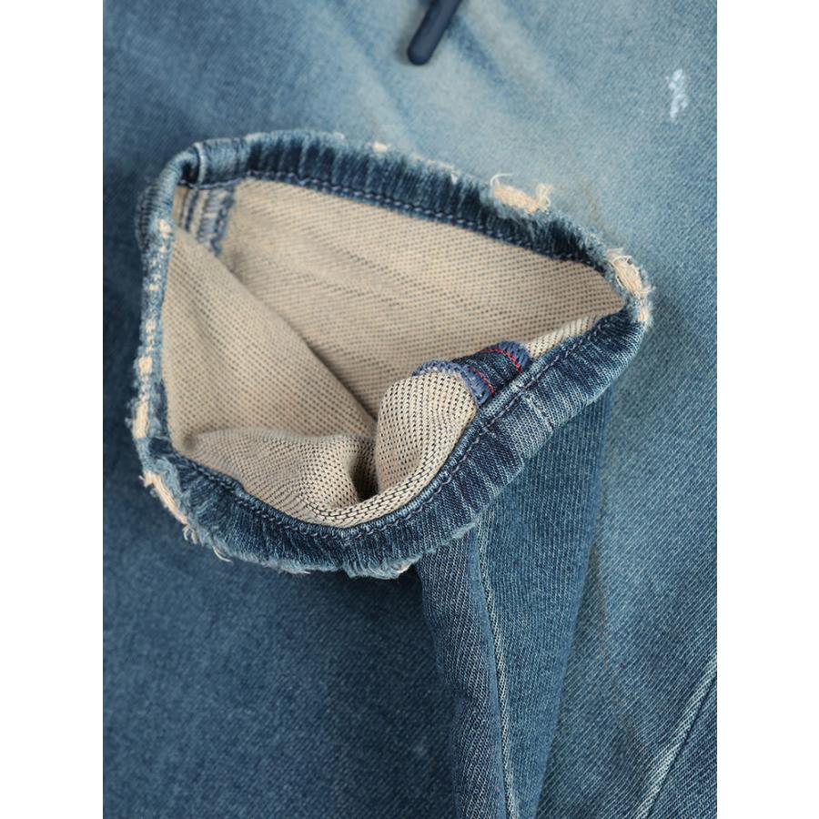 ディーゼル メンズ DIESEL ストレッチ ダメージ加工 ジップフライ JOGGジーンズ デニム KROOLEY-B DSA14847068RYの画像