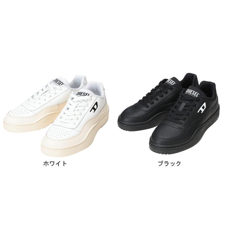DIESEL（ディーゼル） メンズ レザー ワンポイントロゴ ローカット 