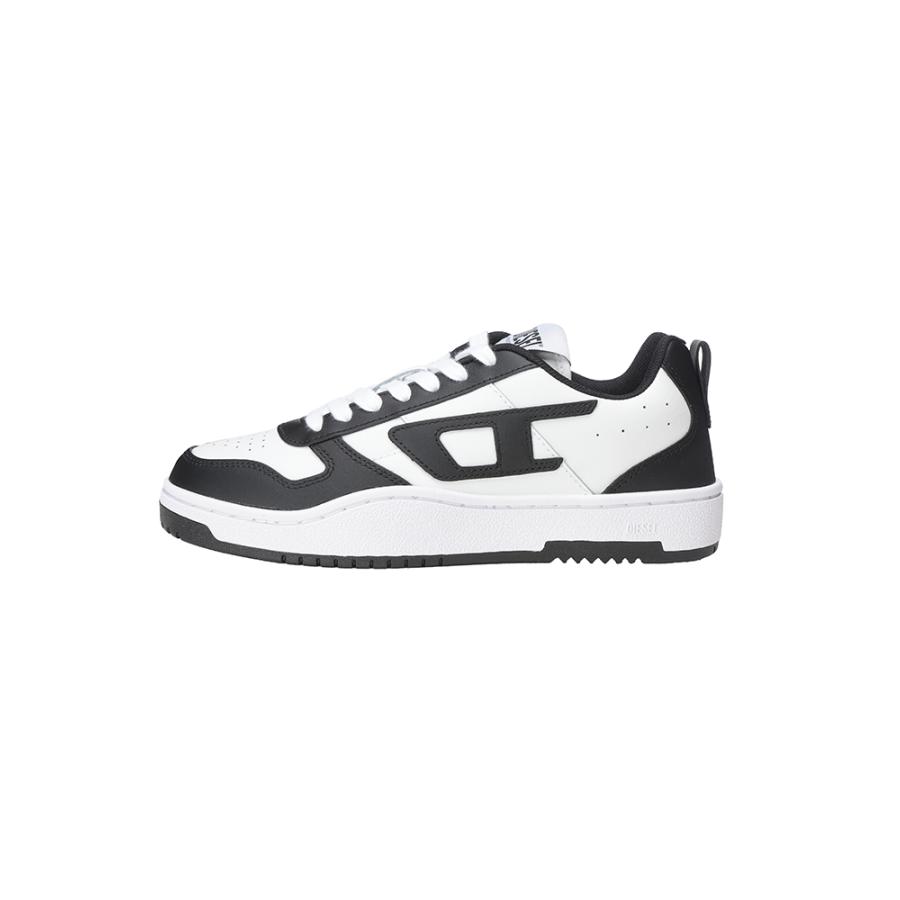DIESEL（ディーゼル） メンズ レザー ロゴ ローカットスニーカー S 