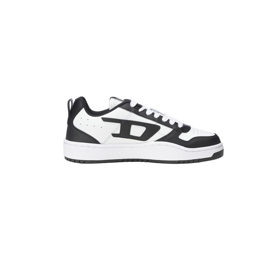 DIESEL（ディーゼル） メンズ レザー ロゴ ローカットスニーカー S