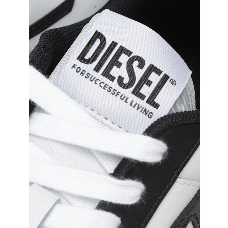 DIESEL（ディーゼル） メンズ レザー ロゴ ローカットスニーカー S