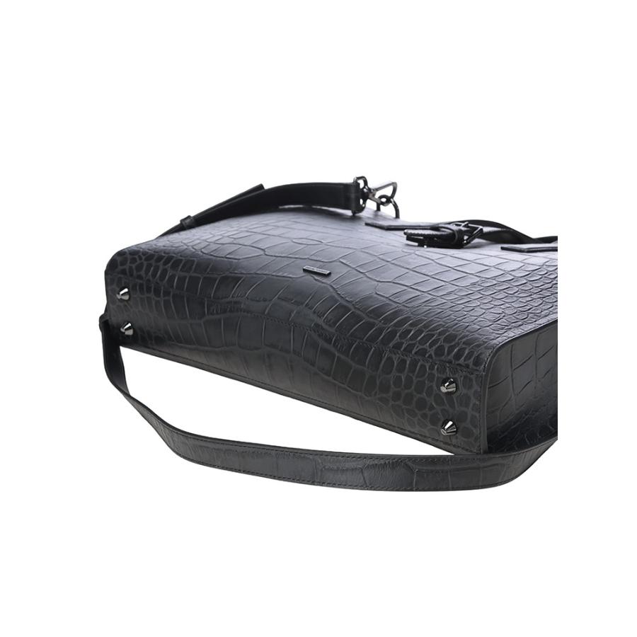 エンポリオアルマーニ EMPORIO ARMANI ブリーフケース クロコダイル調エンボスレザー EAEM3617AF19384 メンズの画像