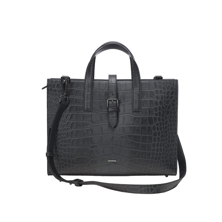 エンポリオアルマーニ EMPORIO ARMANI ブリーフケース クロコダイル調エンボスレザー EAEM3617AF19384 メンズの画像