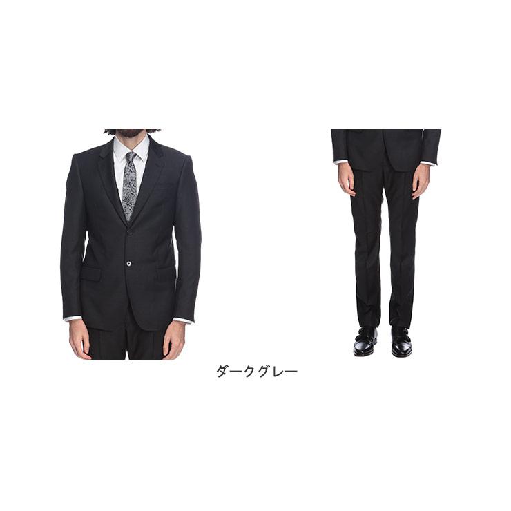 エンポリオ　アルマーニ　ブラック スーツ　ほぼ未使用 EMPORIO ARMANI (エンポリオアルマーニ) ピンストライプ シングル