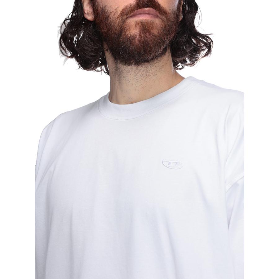 ディーゼル Tシャツ メンズ カットソー ビッグシルエットTシャツ 半袖 クルーネックホワイト 白 DIESEL T-DELPHONE【送料無料】 DIESEL（ディーゼル） Tシャツ メンズ バックプリント クルーネック