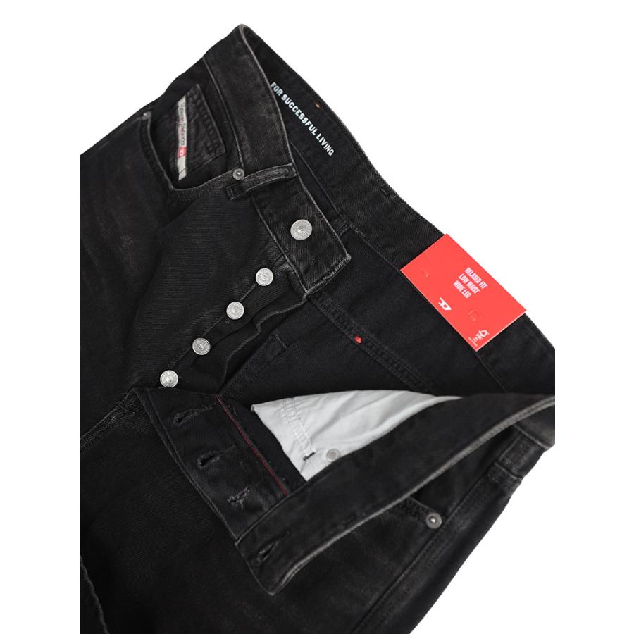 DIESEL（ディーゼル） メンズ ボタンフライ ワイド ジーンズ D-RISE