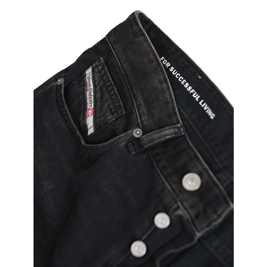 DIESEL（ディーゼル） メンズ ボタンフライ ワイド ジーンズ デニム D