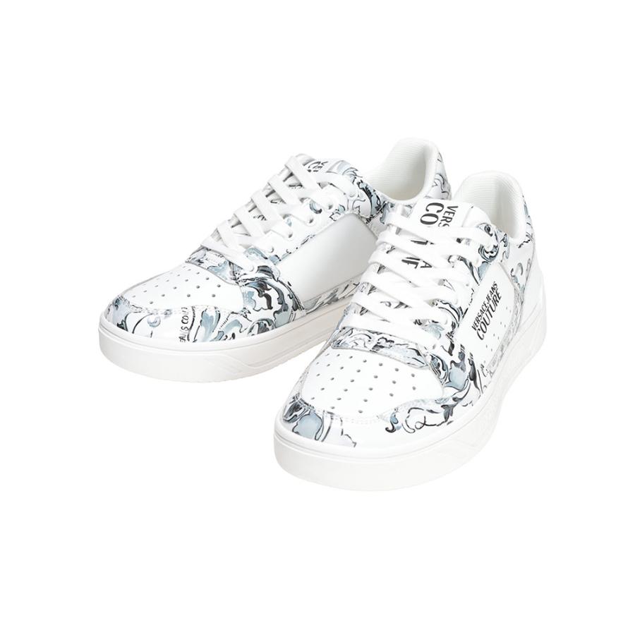 ヴェルサーチェ ジーンズ クチュール スニーカー VERSACE JEANS COUTURE ロゴ プリント レースアップ スニーカー VC79YA3SJ4 メンズの画像