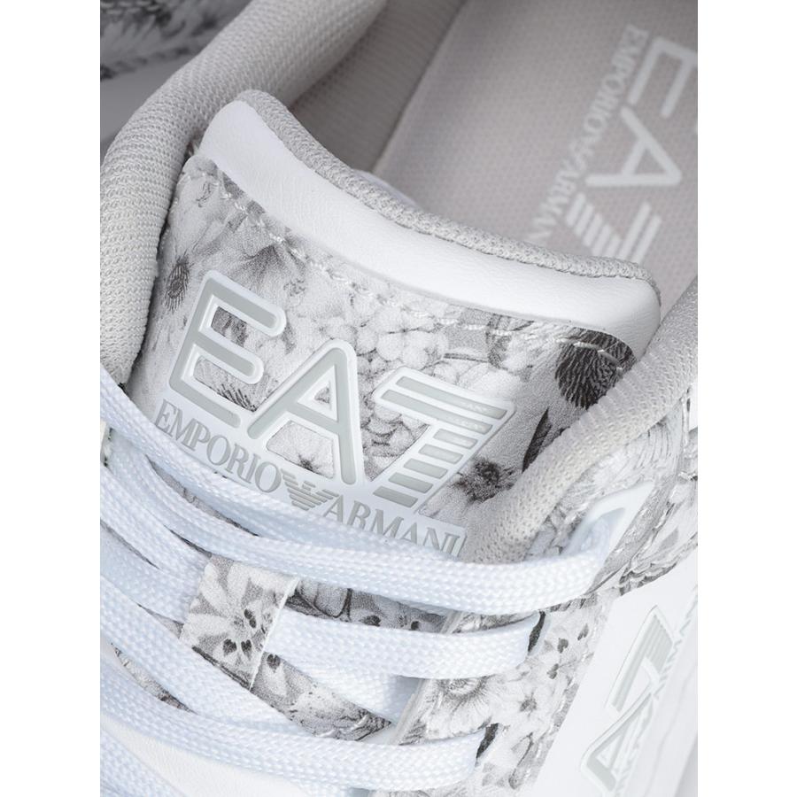 EMPORIO ARMANI (エンポリオアルマーニ) フラワープリント ローカットスニーカー SLASHER EA7LX345AF11988の画像