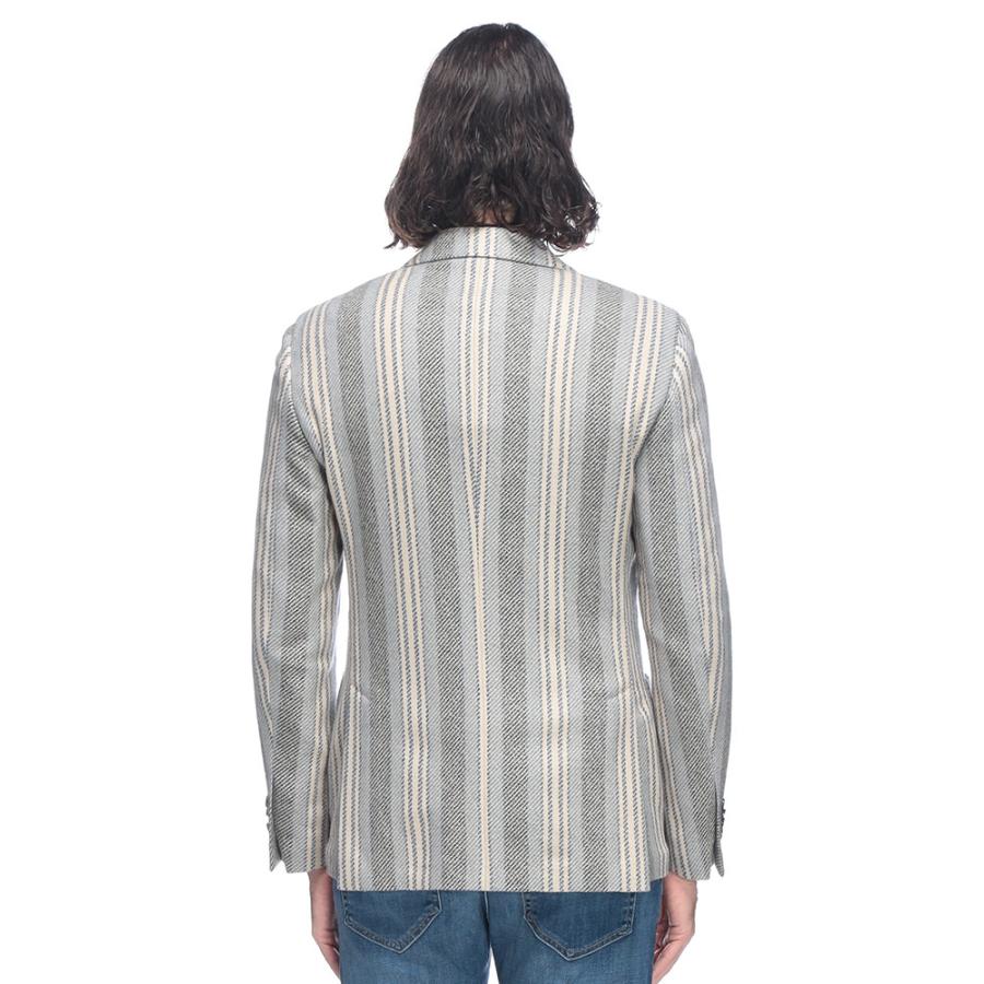 ラルディーニ LARDINI カジュアルジャケット ストレッチ ウール ストライプ シングル ジャケット LD528IF65536 メンズの画像