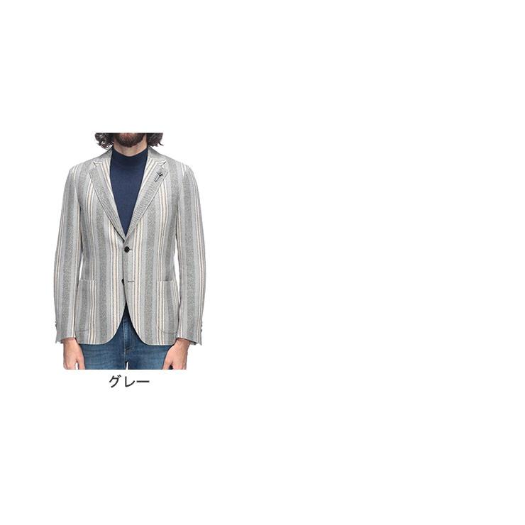 ラルディーニ LARDINI カジュアルジャケット ストレッチ ウール ストライプ シングル ジャケット LD528IF65536 メンズの画像