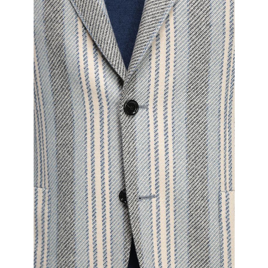 ラルディーニ LARDINI カジュアルジャケット ストレッチ ウール ストライプ シングル ジャケット LD528IF65536 メンズの画像
