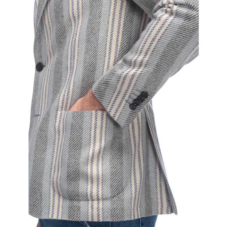 ラルディーニ LARDINI カジュアルジャケット ストレッチ ウール ストライプ シングル ジャケット LD528IF65536 メンズの画像