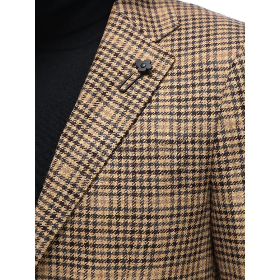 LARDINI（ラルディーニ） ウール カシミヤ グレンプレイド シングル