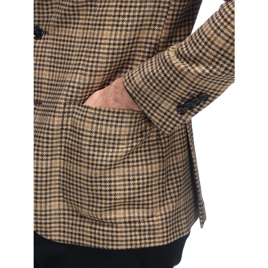 LARDINI（ラルディーニ） ウール カシミヤ グレンプレイド シングル