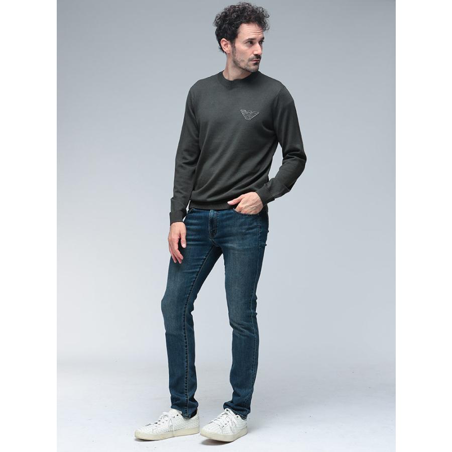 ✨極美品✨EMPORIO ARMANI エンポリオアルマーニ Uネックセーター EMPORIO ARMANI エンポリオアルマーニ ニット トップス イーグルパッチ