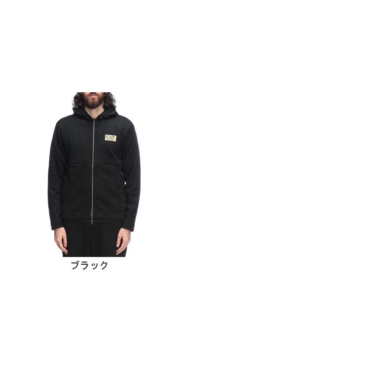 EMPORIO ARMANI 限定色フルジップアップフーディパーカー EMPORIO ARMANI (エンポリオアルマーニ) 袖ロゴプリント フルジップ