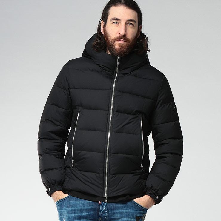 TATRAS（タトラス） フードジップロゴ フルジップ ダウンジャケット