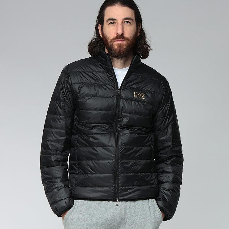 エンポリオアルマーニ EA7 ライトダウンジャケット【ブラック】 EMPORIO ARMANI エンポリオアルマーニ ダウン アウター メンズ ロゴ