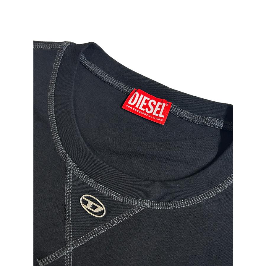 DIESEL（ディーゼル） ロンT メンズ ロゴ オーバルD クルーネック