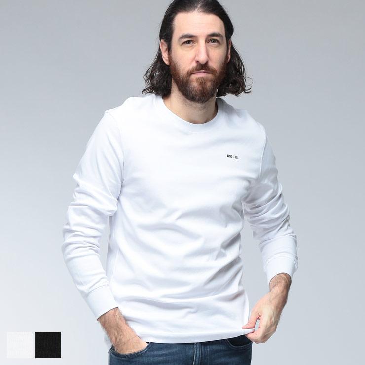 DIESEL（ディーゼル） ロンT メンズ ロゴ メタルミニロゴ クルーネック