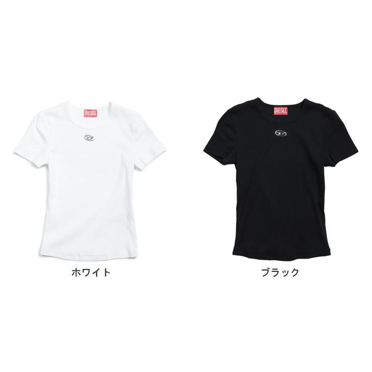 DIESEL（ディーゼル） Tシャツ レディース ロゴ オーバルD 細リブ