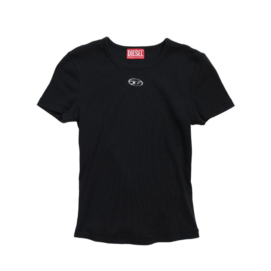 DIESEL（ディーゼル） Tシャツ レディース ロゴ オーバルD 細リブ