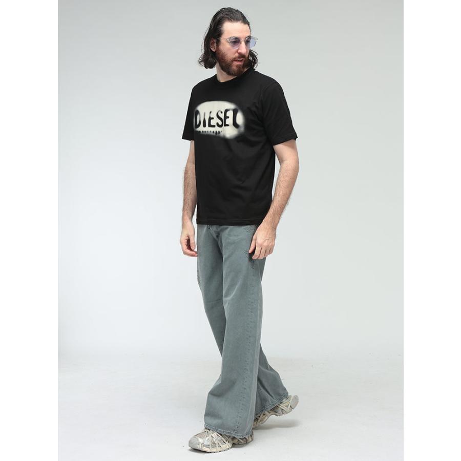 DIESEL（ディーゼル） Tシャツ メンズ ロゴ プリント クルーネック
