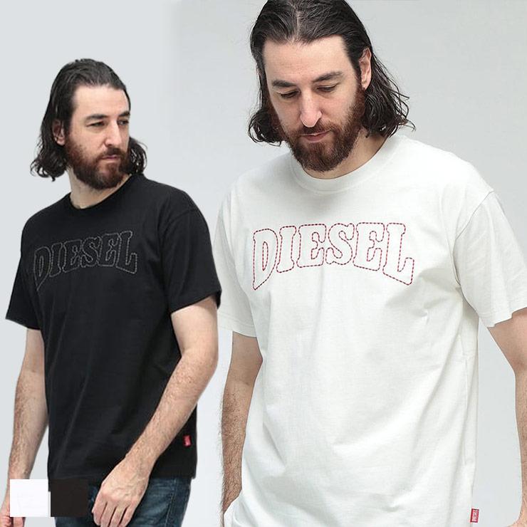 DIESEL（ディーゼル） Tシャツ メンズ ロゴ ステッチ クルーネック