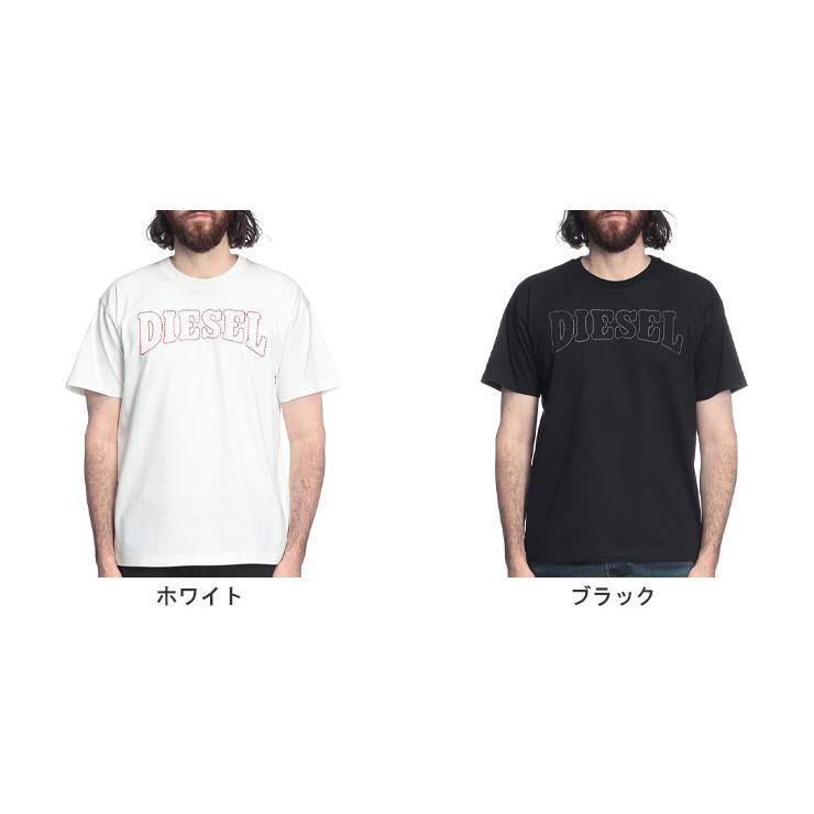 DIESEL（ディーゼル） Tシャツ メンズ ロゴ ステッチ クルーネック