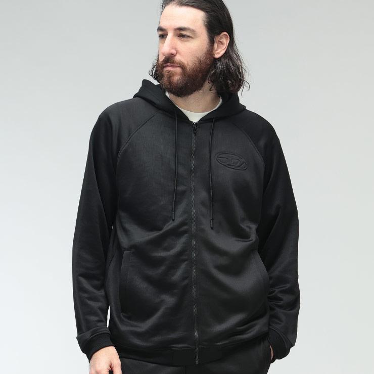 DIESEL（ディーゼル） パーカー メンズ ロゴ オーバルD フルジップ