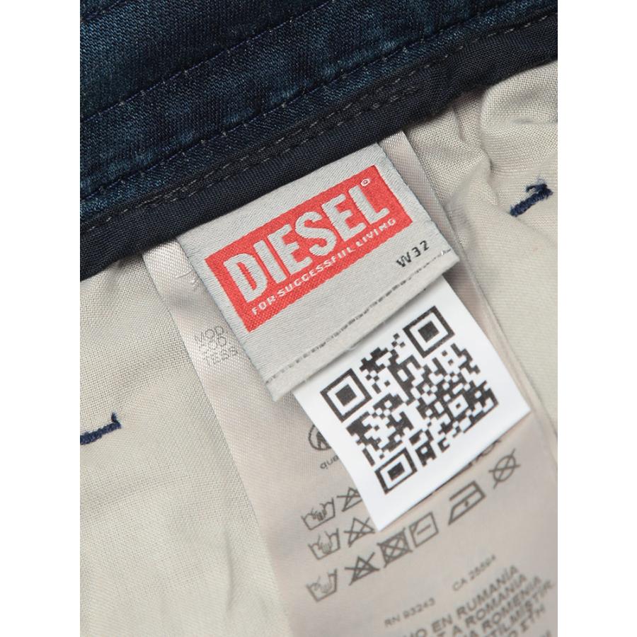 ディーゼル デニムパンツ メンズ DIESEL ロゴ ストレッチ ウエストコード ジップフライ ジョグジーンズ JOGG D-KROOLEY-B DSA14847068UEの画像
