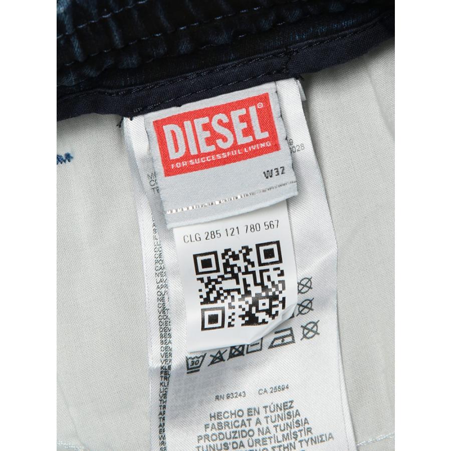 ディーゼル ショーツ メンズ DIESEL ロゴ デニム ジップフライ ウエストコード ジョグジーンズ ショートパンツ JOGG D-KROOLEY DSA1271709N65の画像