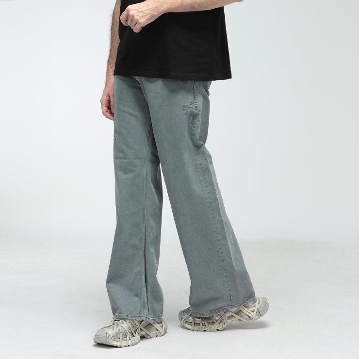 DIESEL（ディーゼル） デニムパンツ メンズ ロゴ ダメージ加工 ボタン