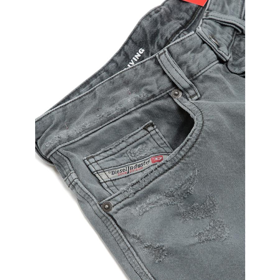 DIESEL（ディーゼル） デニムパンツ メンズ ロゴ ダメージ加工 ボタン