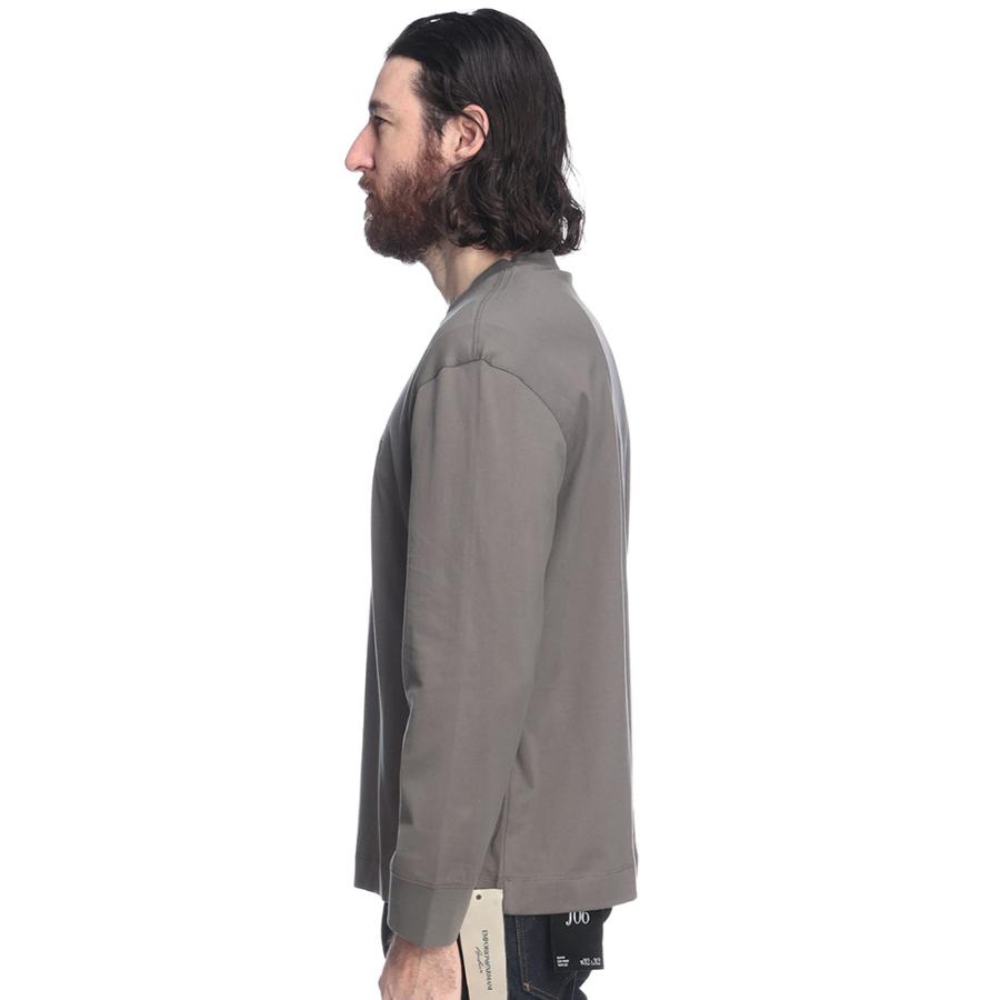 エンポリオアルマーニ　 メンズ　長袖　カットソー　厚手　グレー　Mサイズ EMPORIO ARMANI エンポリオアルマーニ ロンT メンズ ロゴ ワンポイント