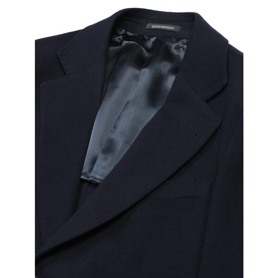 【極美品/M】エンポリオアルマーニ チェスターコート フード ブラック系 極美品/M】エンポリオアルマーニ チェスターコート フード ブラック系