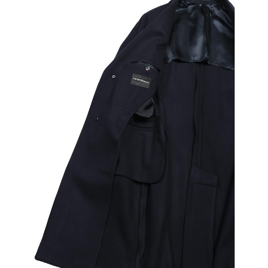 【極美品/M】エンポリオアルマーニ チェスターコート フード ブラック系 極美品/M】エンポリオアルマーニ チェスターコート フード ブラック系