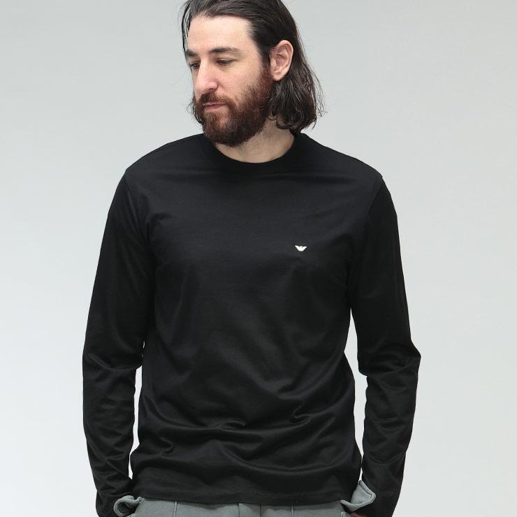 EMPORIO ARMANI エンポリオアルマーニ ロンT メンズ ロゴ 刺繍 クルー