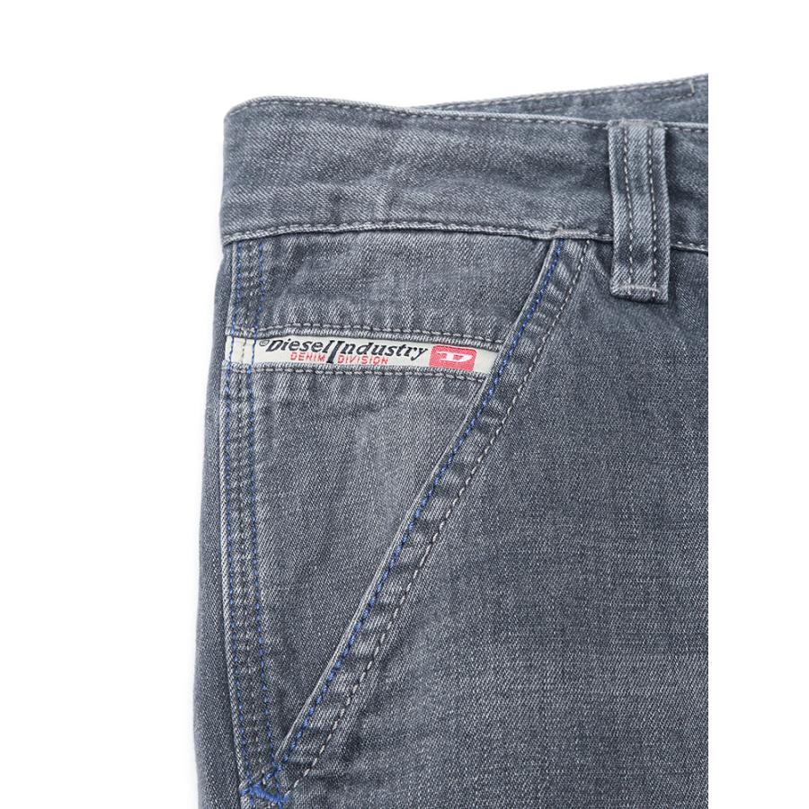 ディーゼル メンズ ジーンズ DIESEL ロゴ D-LIVERY ボタンフライ ペインター デニム パンツ DSA1926609N83 ブランド ボトムス ダークグレーの画像