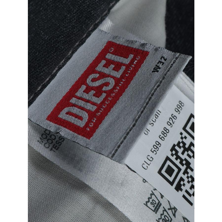 ディーゼル メンズ ジーンズ DIESEL ロゴ D-LIVERY ボタンフライ ペインター デニム パンツ DSA1926609N83 ブランド ボトムス ダークグレーの画像